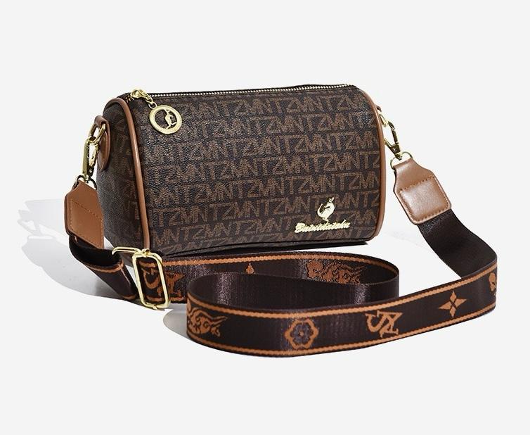 Timeless Elegance Redefined: Crossbody Barrel Bag - Retro PU Shoulder Bag